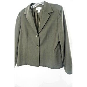 Vintage PENDLETON Women Sz 12Dark Green 100% Virgin Wool Academia Blazer Jacket